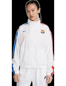 Dámská voděodolná bunda Nike FC Barcelona 23/24 Essential bílá