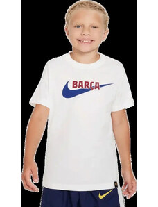 Dětské tričko Nike FC Barcelona 23/24 Swoosh bílé