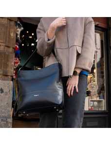 Bagind Tvoye Sirius - Dámská kožená kabelka v elegantní černé, ruční výroba, český design