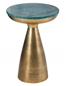 Noble Home Zlatý/zelený odkládací stolek Elements
