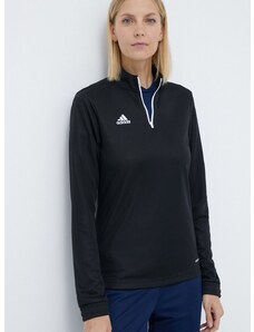 Tréninková mikina adidas Performance Entrada 22 H57541 dámská, černá barva, hladká, H57541