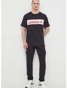 Bavlněné tričko adidas Originals Archive černá barva, s potiskem, IS1404