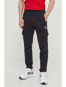 Tepláky adidas Originals Trefoil Essentials Cargo Pants černá barva, s aplikací, IP2755