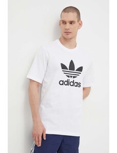 Bavlněné tričko adidas Originals Trefoil bílá barva, s potiskem, IV5353