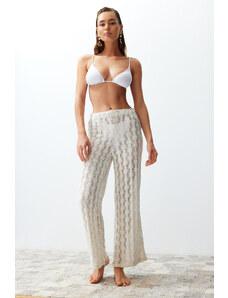 Trendyol Bridal White Knitted Knitwear Look Trousers