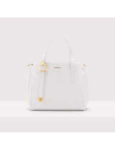 COCCINELLE GLEEN SMALL KOŽENÁ KABELKA BRILLANT WHITE SS24