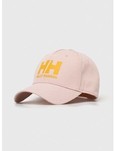 Bavlněná baseballová čepice Helly Hansen HH Ball Cap 67434 001 růžová barva, s potiskem, 67489