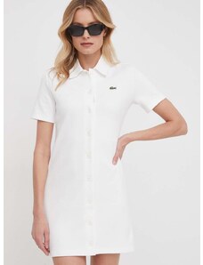 Šaty Lacoste bílá barva, mini