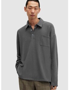 Tričko s dlouhým rukávem AllSaints ERIS šedá barva