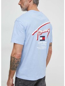 Bavlněné tričko Tommy Jeans s potiskem, DM0DM18574