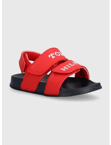 Dětské sandály Tommy Hilfiger červená barva