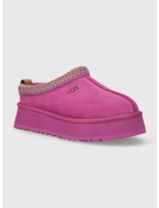 Semišové papuče UGG Tazz růžová barva, 1122553