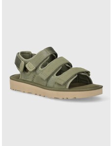 Semišové sandály UGG Goldencoast Multistrap pánské, zelená barva, 1153095