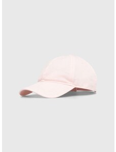 Bavlněná baseballová čepice Lacoste růžová barva