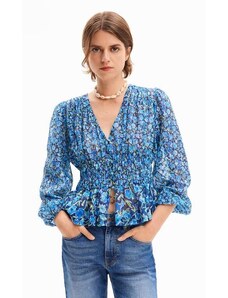 Dámská halenka DESIGUAL 24SWBW17 5000 BLUS_ZOÉ 5000 BLUE