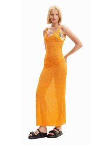 Dámské šaty DESIGUAL 24SWMF02 7002 SWIM_DRESS KENIA 7002 ORANGE