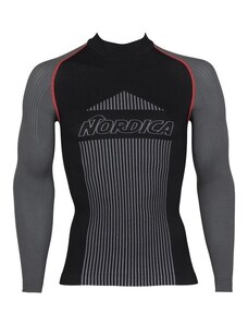 NORDICA PERFORMANCE LONG SLEEVE SHIRT MEN Black/Anthracite/Red