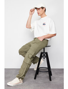 Trendyol Khaki Regular Fit Cargo Pocket Trousers