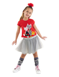 mshb&g Bro Cats Girls Kids T-shirt Tulle Tutu Skirt Suit