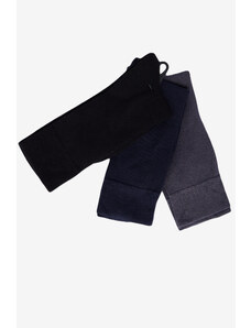AC&Co / Altınyıldız Classics Men's Black-Navy Blue-Marengo Patterned 3-pack Socket Socks