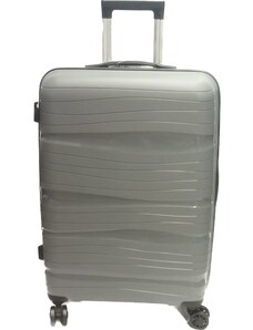 Cestovní kufr skořepinový Viagio - silver vel.S