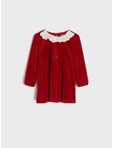 Sinsay - Nabírané šaty - červená