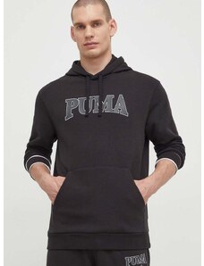 Mikina Puma SQUAD pánská, černá barva, s kapucí, s potiskem, 678969
