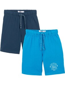 bonprix Úpletové kalhoty, pro chlapce (2 ks v balení) Modrá