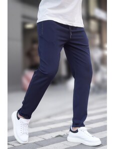 Madmext Navy Blue Zipper Detail Men's Trousers 6520