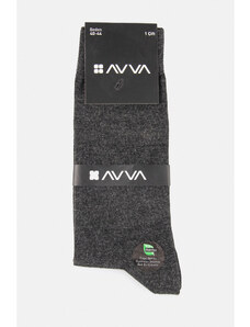 Avva Men's Anthracite Plain Bamboo Socks