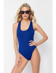 Trendyol Saks Barbell Neck Textured Regular Swimsuit