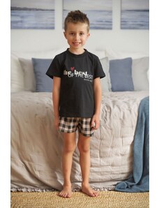 DN Nightwear Dětské pyžamo Best černé s nápisem