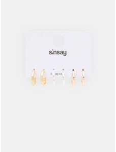 Sinsay - Sada 3 párů náušnic - vícebarevná