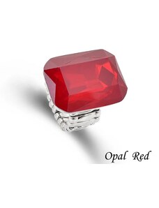China Jewelry Prsten s krystalem - červený