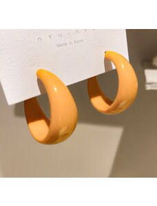 China Jewelry Naušnice kroužky - žluté