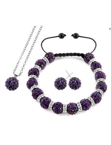 China Jewelry Sada shamballa fialová