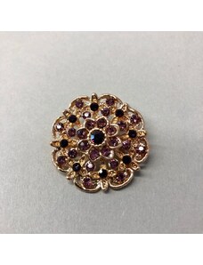 China Jewelry Brož krystal kytička - fialová typ 2