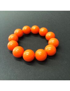 China Jewelry Náramek kuličky větší oranžový
