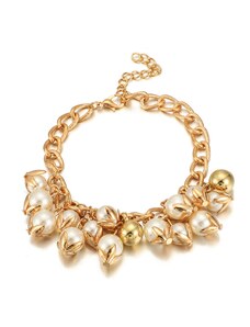 China Jewelry Náramek perličky - zlatý