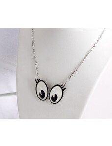 China Jewelry Náhrdelník oči - stříbrný