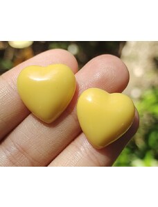 China Jewelry Naušnice srdce žluté