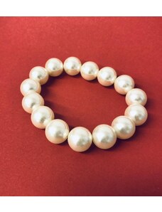China Jewelry Náramek perlový smetanový 1,2 cm