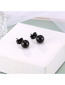 China Jewelry Naušnice nerez ocel černá - kulička 7mm