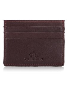 Klasické kožené pouzdro na kreditní karty Wittchen, švestka, přírodní kůže