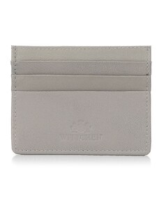Klasické kožené pouzdro na kreditní karty Wittchen, šedá, přírodní kůže