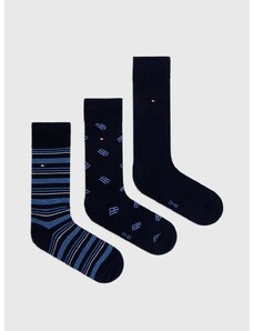 Ponožky Tommy Hilfiger 4-pack pánské, tmavomodrá barva