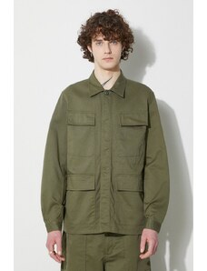 Bunda Universal Works Mw Fatigue Jacket zelená barva, regular, s klasickým límcem, 166.LIGHT.OLIVE