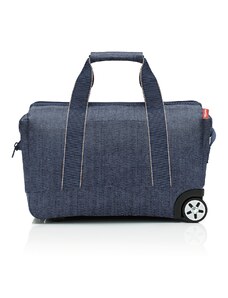 Cestovní taška na kolečkách Reisenthel Allrounder Trolley Herringbone dark blue