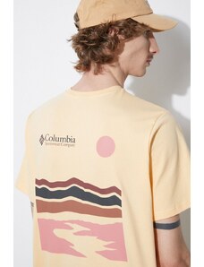 Bavlněné tričko Columbia Explorers Canyon žlutá barva, 2036451