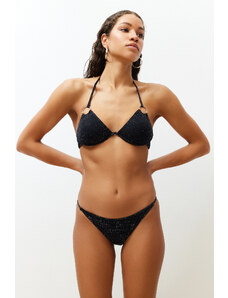 Trendyol Black Balcony Accessory Glitter Regular Bikini Set